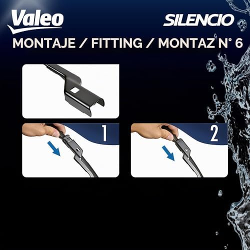 Escova Silencio - VF301 - Kit original de lâmina plana 530 mm/475 mm - Alto desempenho, visibilidade superior na estrada, fácil instalação - Frente - Conjunto de 2 escovas - 574302