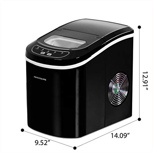 FRIGIDAIRE EFIC108BBlack Portable Compact Maker, 26 Lb Per Day, Ice