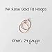 Tiny Hoop Earrings in 14k Rose Gold Fill. 10mm 24 Gauge Thin Comfortable Pink Gold Hypoallergenic Huggy Minimalist Unisex Threader Earrings for Sensitive Ears