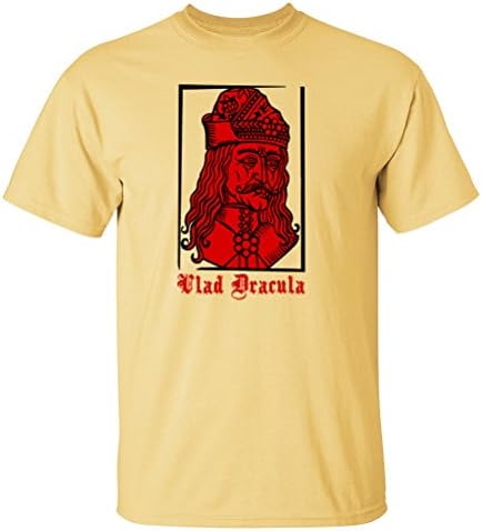 Dracula Vlad Tepes The Impaler T-shirt-gold-3XL-F