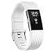 Vancle Bands for Fitbit Charge 2 Special Edition, Adjustable Replacement Accessory Sport Wrist Band (No Tracker) (1PC (White), Small)