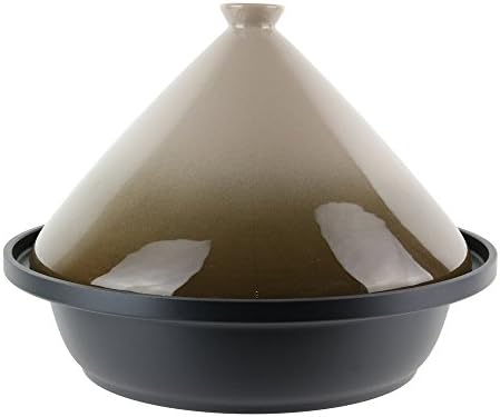 WEB2O Tajine Induction et Vitro-céramique INOX Taupe 30,20 x 30,20 x 23 cm