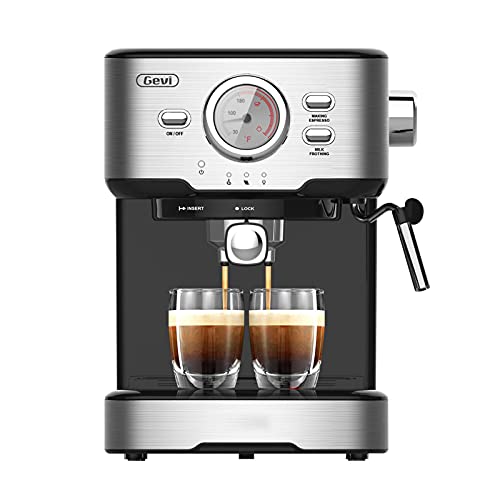 Gevi Espresso Machine 15 Bar with Adjustable Milk Frother Wand Expresso