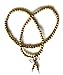 Wood Bracelet Tibetan Buddhist Link Wrist Sandalwood Beads Prayer Mala Elastic (108beads-wenge)