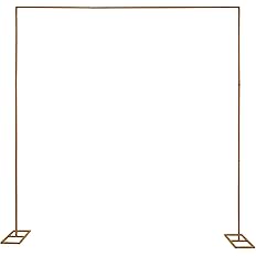 Photo 1 of Wedding Arch Background Stand with Bases Square Backdrop Stand Wedding Decor Large Floral Arch Stand Frame for Party Bridal Garden Outdoor, 8x8