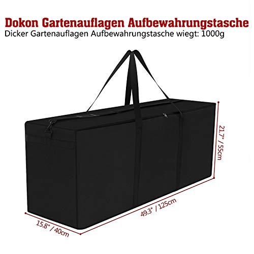 Dokon Auflagentasche, Gartenauflagen, Polsterauflagen Schutzhülle, Wasserdicht, UV-Beständiges, Schwerlast Reißfest 600D… – Bild 3