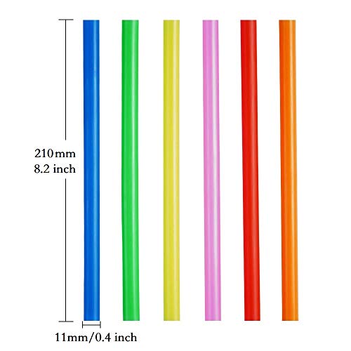 100 Pcs Jumbo Smoothie Straws,Colorful Disposable Wide-mouthed Large Straw. - //coolthings.us