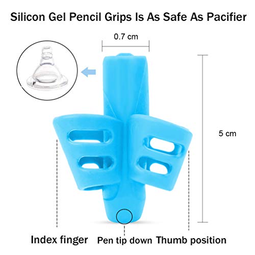 Pencil Grips - BUSHIBU Children Pen Writing Aid Grip Set Posture Correction Tool for Kids Preschoolers Children,Hollow Ventilation (Pack of 4)