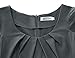 MUXXN Women's Rockabilly 1920s Style Scoop Collar Business Dress (M Gray)