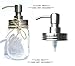 The Southern Jarring Co. Bathroom Accessories Lid Set - Jars NOT Included - Mason Jar Hand Soap Dispenser and Toothbrush Holder Lids - Modern Farmhouse Bathroom Decor (Brushed Stainless Steel)