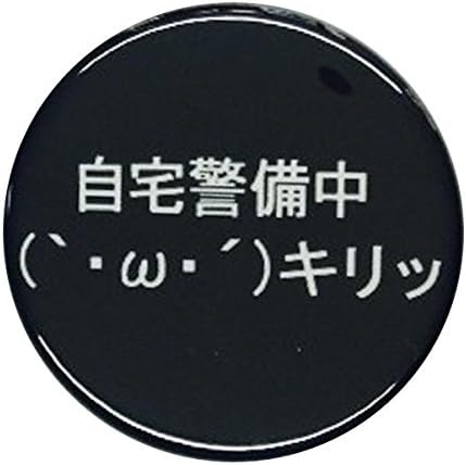 Amazon おバカ缶バッジ 自宅警備中 大きいサイズ 57mm ミラー 鏡 タイプ バッジ おもちゃ