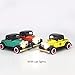 LW Vintage Cars Retro Style 1:32 Hard Top Vintage Cars Scale Diecast Car Model Collection Light&Sound (Yellow)