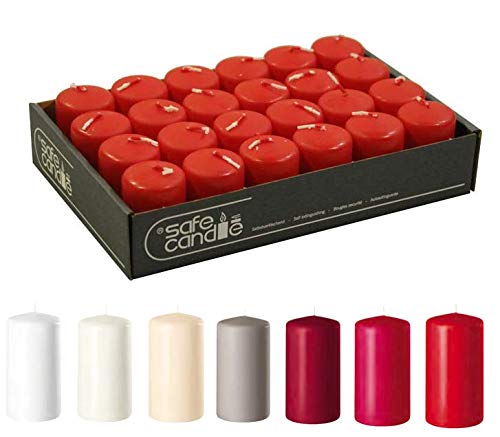 Klocke Kerzen Pillar Candle Pack (Ruby Scent) - Mini: Height 6cm / Diameter 4cm - 24 Pieces