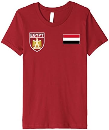 Kids Egypt Football Soccer Jersey T-Shirt 6 Cranberry