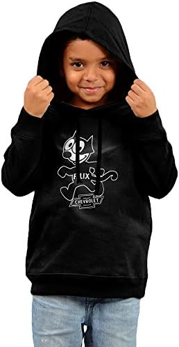 Felix The Cat Chevrolet Baby Girl Boy Pullover Hooded Sweatshirt Black