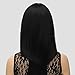 Alacos 40cm Short Bob Style Straight Side Parting Night Club Daily Basic Natural Soft Heat Resistant Wig for Woman + Wig Cap