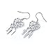 S925 Sterling Silver Dream Catcher Feather Forever Love Heart Earrings