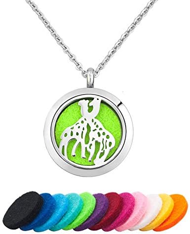 Moonlight Collection African Jungle Animal Pendants Safari Jewelry Stainless Steel Diffuser Necklace