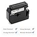 Label KINGDOM Compatible Label Tape Replacement for Brother M231 MK231 M-K231 M-231 12mm 0.47 Inch M Tape,26.2 Feet, Black on White, Use for PT-M95 PT-65 PT-90 PT45M Label Maker, 2-Pack