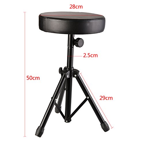 Drum Thrones Adjustable Padded Drum Stool with AntiSlip Feet for
