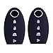 2Pcs XUHANG Sillicone key fob Skin key Cover Remote Case Protector Shell for Nissan Teana Murano Maxima Pathfinder Rogue Versa 370Z Sentra Altima Smart Remote 4 Button Black