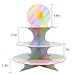 3 Tier Unicorn Cardboard Cupcake Stand Tower Mini Round Cupcake Stand Dessert Cupcake Holder Baby Shower, Gender Reveal Party, Kids Birthday Party Unicorn Themed Party - 12 inches by Lucky Party