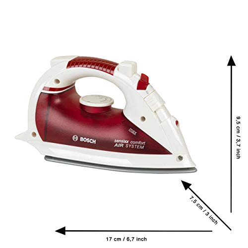 Theo Klein 6302 Bosch Bügel-Set | Mit Bügelbrett und Bügeleisen mit Wassersprühfunktion | Höhenverstellbares Bügelbrett | Maße: 60 cm x 20 cm x 47/52 cm | Spielzeug für Kinder ab 3 Jahren – Bild 6