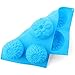 ScivoKaval 6 Cavity Silicone Flower Soap Mold Muffin Cupcake Baking Pan, Rose Sunflower Shapes, with Silicon Scraper Spatula (Random Color) as Bonus