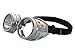 Chrome Aviator Steampunk Style Costume Goggles in Silver