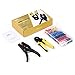 Amzdeal Ferrule Crimper Ferrule Crimping Tool Crimper Pliers Set with Wire Stripper and 1200 Terminal Connector Sleeves, Used for Crimping and Stripping 23-8 AWG Cable