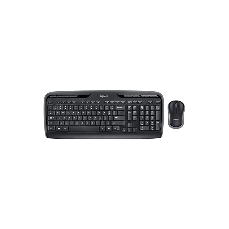 Logitech MK320 Wireless Desktop Keyboard and Mouse Combo — Entertainment Keyboard and Mouse, 2.4GHz Encrypted Wireless…