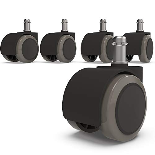 Universal Office Chair Casters Wheels, BHONY 2'' Stem Caster Wheels