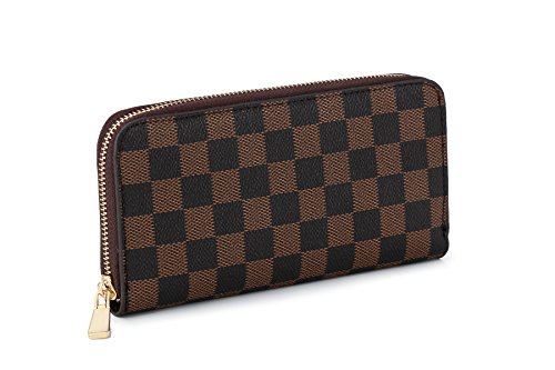 Daisy Rose Women’s Wallet on Sale PU Leather Clutch Handbag RFID Zipper Organizer Card Holder