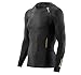 SKINS Men's A400 Long Sleeve Compression Top, Black, Small