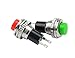 WMYCONGCONG 20 PCS Momentary SPST Metal Push Button Switch Red Green Cap with 10mm Thread