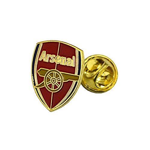 Arsenal FC Official Metal Soccer Crest Pin Badge (One Size) (Red/Gold)