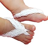 FEITONG 2016 Trendy 1Pair Fashion Beautiful Pearl Chiffon Barefoot Toddler Baby Foot Flower Anklet