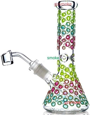 9.5 Inch Glass Crafts Colorful Circles Glow in The Dark