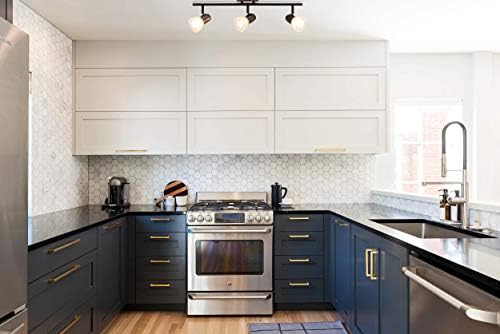 black kitchen track lighting