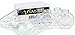 Vivaplex, 4, Clear, 8.5 oz (250 ml), Circular, Plastic Foaming Soap Dispensers, with White Pumps