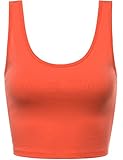 FPT Womens Basic Crop Tank Top ORANGE LARGE