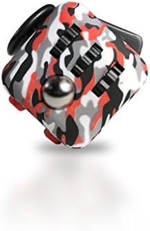 OMG Fidget Cube - Anti-Stress, Depression and Anxiety Fidget Toy for Adults and Children with ADHD ADD OCD Autism (Camo Red)