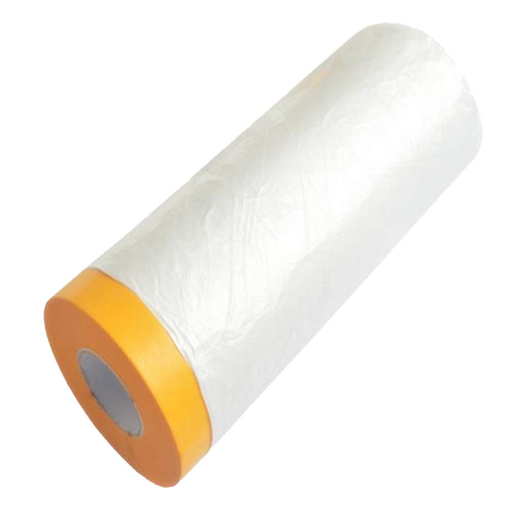 Sinzau Dust Sheet Roll for Furniture: Cover Surface 7.9 × 49 feet Painting Masking Film for House Renovate Spray Painting - for Floor Wall Cabinets Carpet Sofa Car