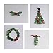 Letong Metal Christmas Tree Wreath Cutting Dies Stencil Scrapbook DIY Paper Craft Gifts (silver)