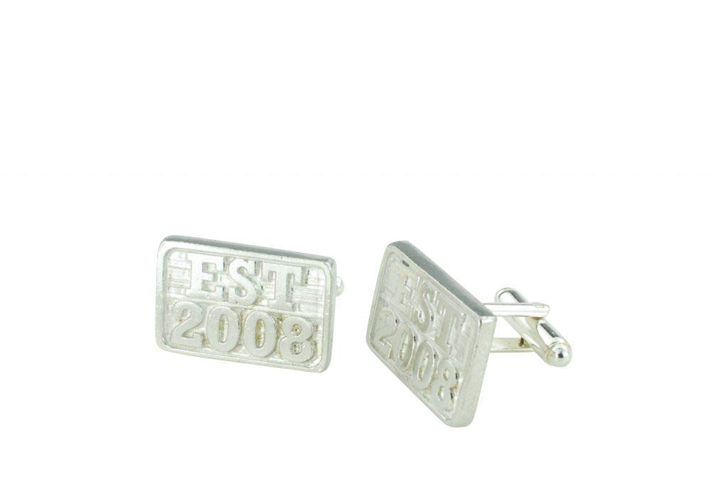 Establised Year 2008 EST Anniversary Cufflinks