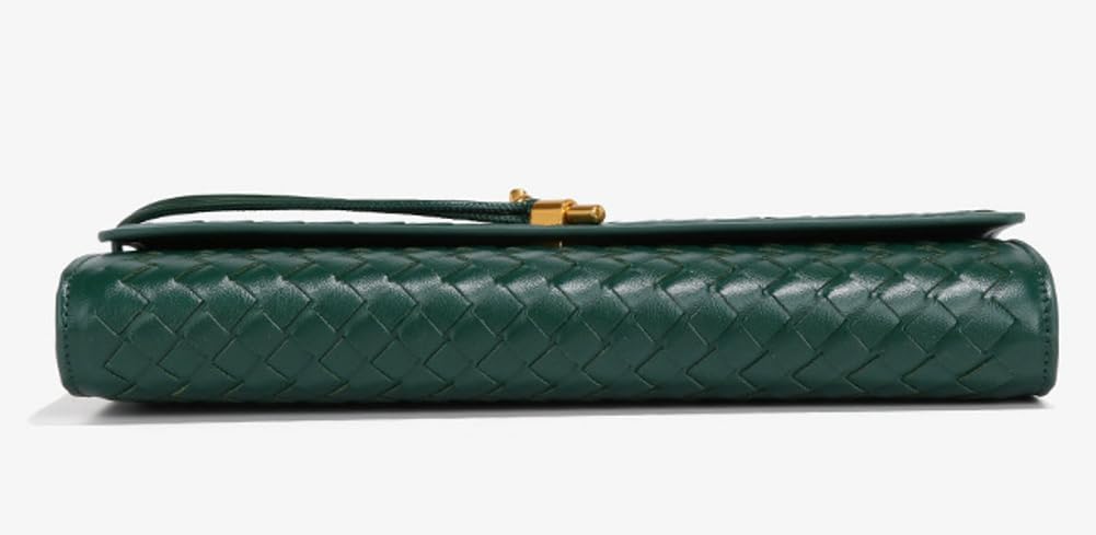 Trendy Woven Evening Clutch Purses Women Underarm Shoulder Handbag Cute Satchels Crossbody Purse PU Leather Wallet