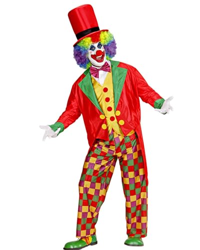 W WIDMANN MILANO Party Fashion - Clown Kostüm Herren, Zirkus Set im Clown Stil, Karneval Kostüm für Mottoparty und Event