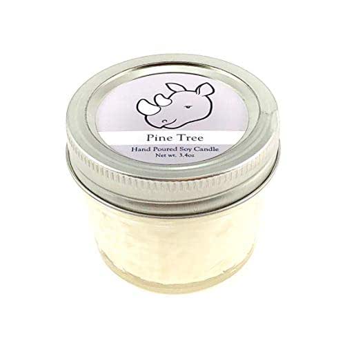 Rhino Conservation Candle Pine Tree Scent Wildlife