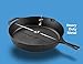 Pre Seasoned Cast Iron Skillet By MosesMo - Heavy Duty 12.5’’ Fry Pan - Professional Non Stick Cookware - Ideal For Grilling, Baking, Frying, Roasting, BBQ, Oven, Cooktop & Campfire Cooking - Black
