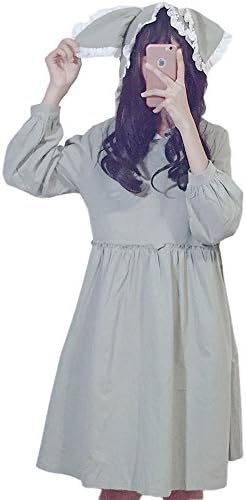 Ladies Dresses Rabbit Ears Hooded Cotton Long Sleeve Dress